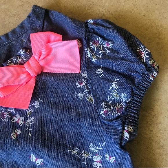 Carter’s Shirt Size 12 Months Floral Butterfly’s - Picture 3 of 8